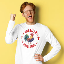 Cursillo decolora o galo colorido com cruzes