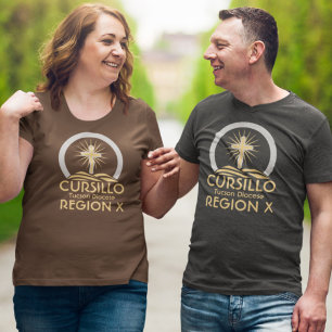 Camiseta Cursillo Radiant Cross na diocese de Hill e região