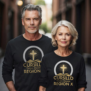 Camiseta Cursillo Radiant Cross na diocese de Hill e região