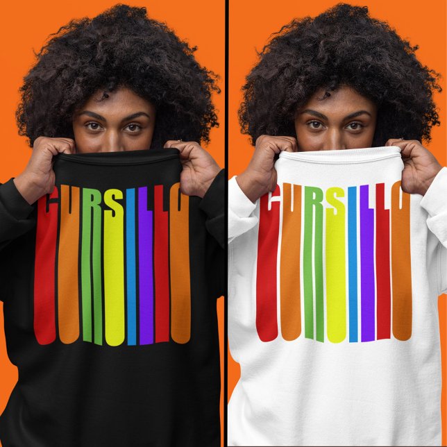 Camiseta Cursillo Texto Alongado Colorido Fé Cristã (Criador carregado)