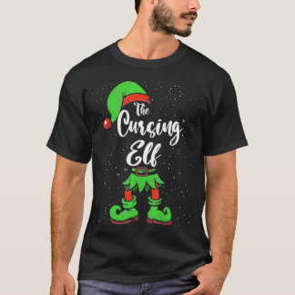 Camiseta Cursing Elf Matching Family Christmas Pajama Costu