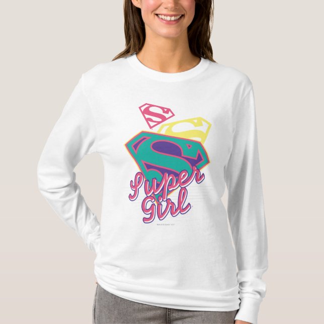 Camiseta Cursive de Supergirl (Frente)