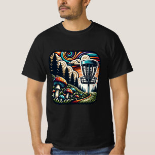 Camiseta Curso de Cogumelos Vintage e Curso de Golfe de Dis