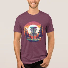 Camiseta Curso de Golfe em Disco de Arte Pixel