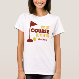 Camiseta Curso de Golfe Engraçado Personalizado Esteja Com