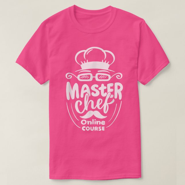 Camiseta Cursos de Chef Online Zoom Classes de Cozinhar Eng (Frente do Design)
