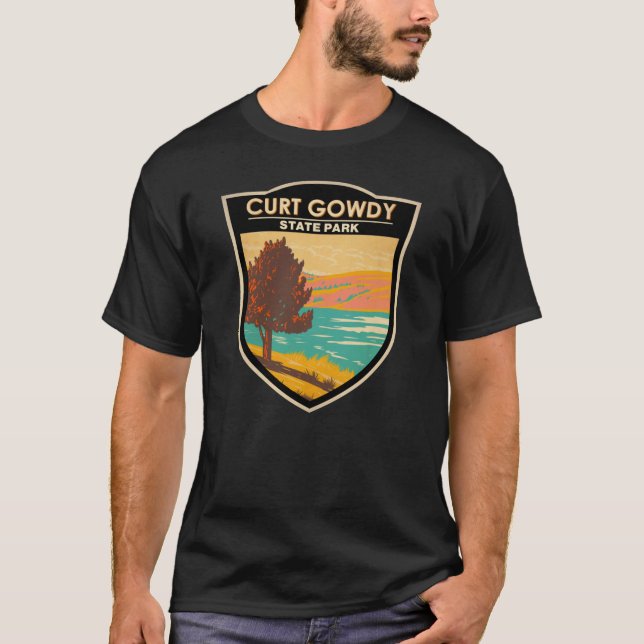 Camiseta Curt Gowdy State Park Wyoming Vintage (Frente)