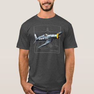 Camiseta Curtim F4U Corsair WW2 Fighter Plane