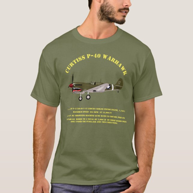 Camiseta Curtiss P-40 Warhawk (Frente)