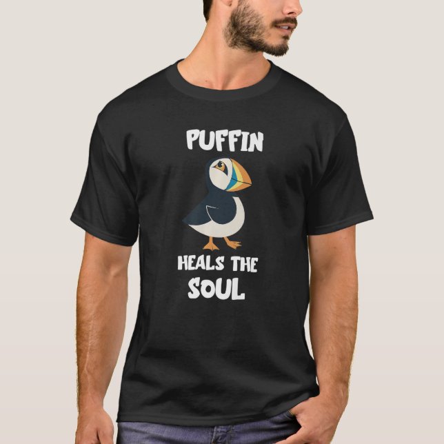 Camiseta Curva A Alma Puffin Puffin Islândia Animal Sea B (Frente)