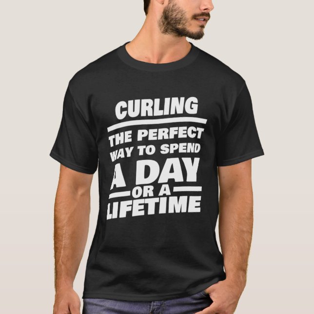 Camiseta Curva-a-vida dizendo Curler (Frente)