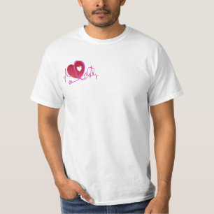 Camiseta Curva Cardíaca com Estetoscópio Médico 3