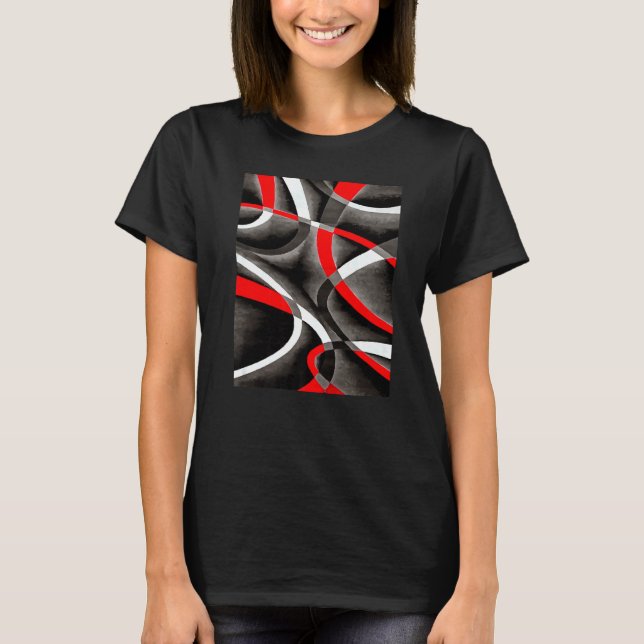 Camiseta Curva De Cinza Branca Oitenta Em Blac (Frente)