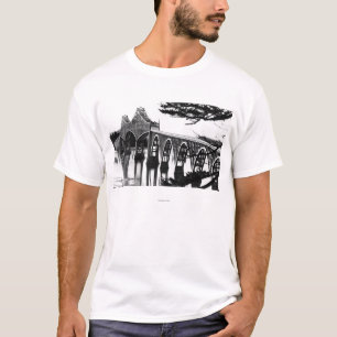 Camiseta Curvatura de PhotographNorth da ponte da baía dos