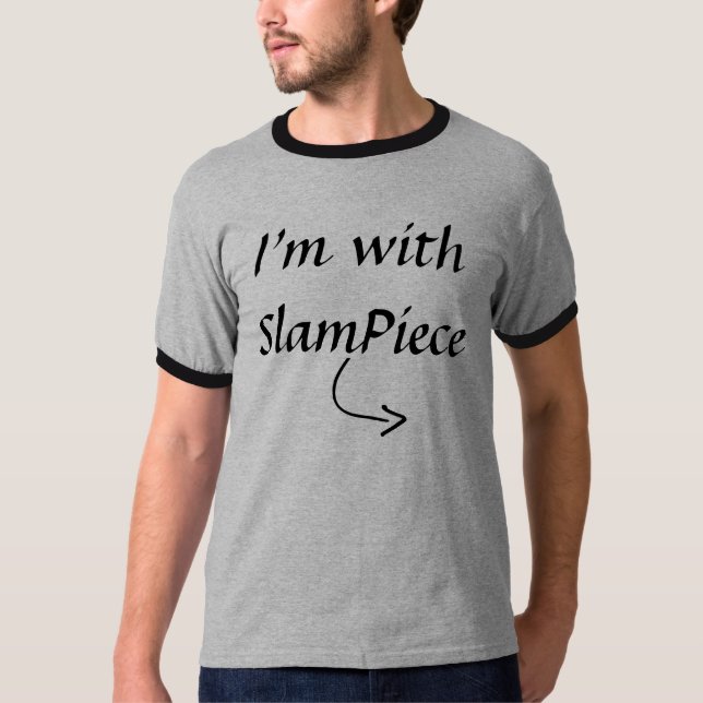 Camiseta curved_arrow, eu sou com SlamPiece (Frente)