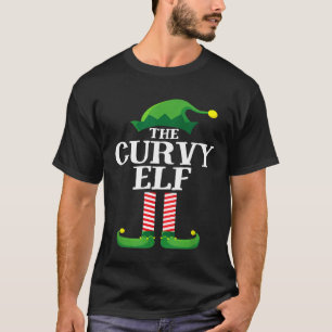 Camiseta Curvy Elf Matching Family Group Festa de Natal Pa