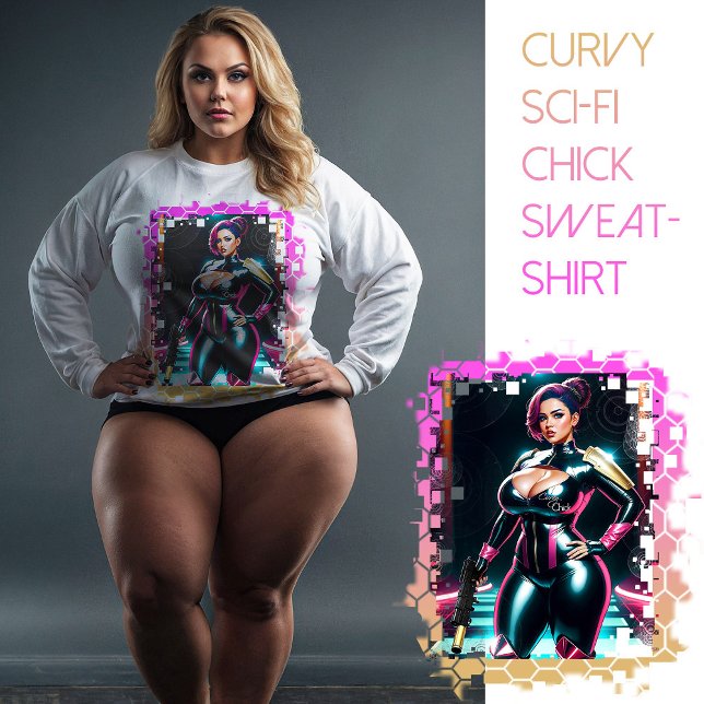 Camiseta Curvy Pintinho Sci-Fi (Criador carregado)