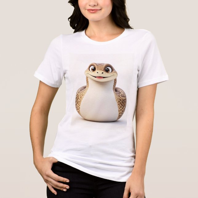 Camiseta Curvy Round Snake Tee | Cute Zodiac Snake Graphic  (Frente)