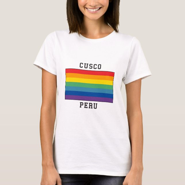 Camiseta Cusco, bandeira de Peru (Frente)