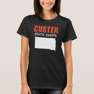 Camiseta Custer South Dakota EUA Estado América Viagem Sul