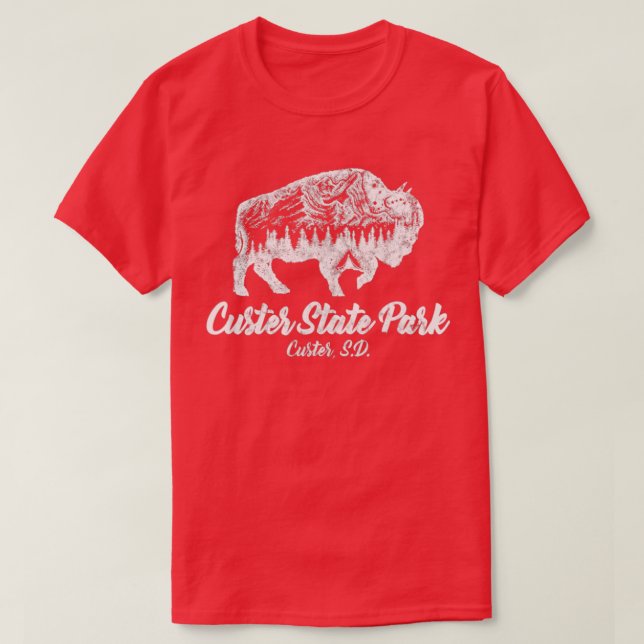 Camiseta Custer State Park para Bison Lovers South Dakota  (Frente do Design)