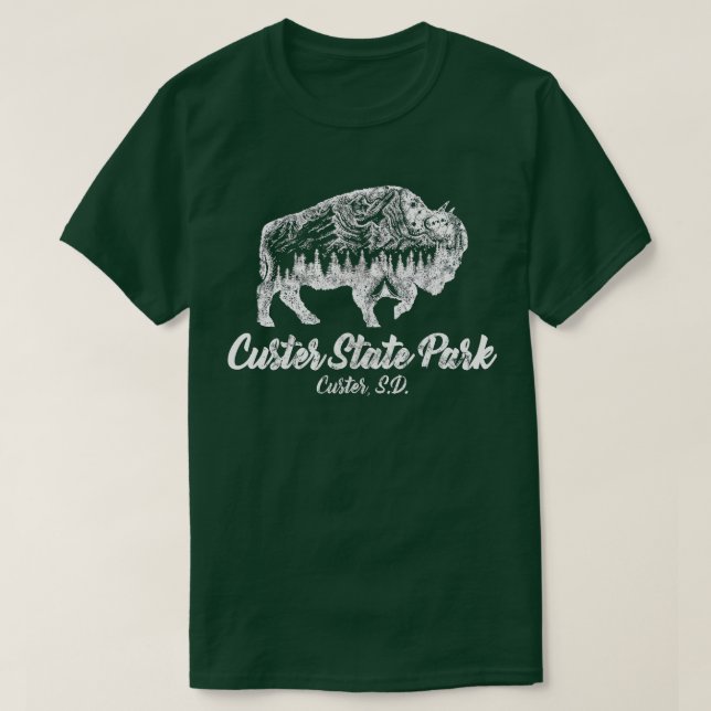 Camiseta Custer State Park para Bison Lovers South Dakota (Frente do Design)