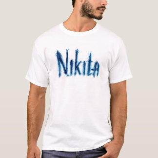 Camiseta Custo de Arte de Roteiro Personalizado "Nikita" Es