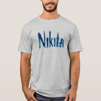 Camiseta Custo de Arte de Roteiro Personalizado "Nikita" Es