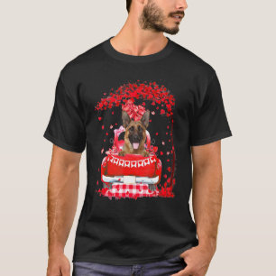 Camiseta Custo do Dia de os namorados do German shepherd de