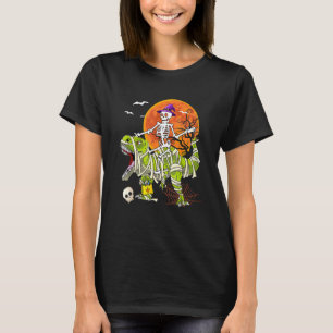 Camiseta Custo do Dinossauro do Skeleton Rex Halloween Boys