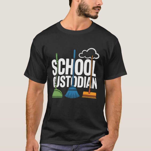 Camiseta Custodian Custodians Because Funny Janitor (Frente)