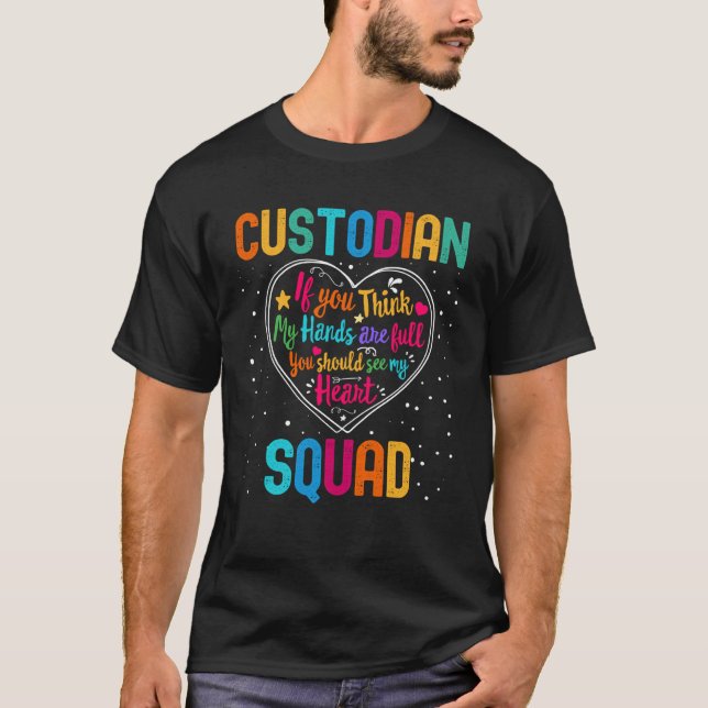 Camiseta Custodian Squad Appreciation Week Back to School H (Frente)