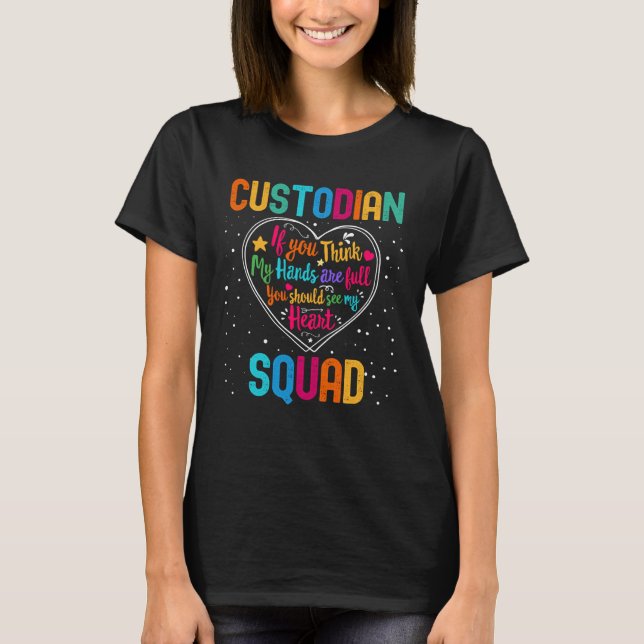 Camiseta Custodian Squad Appreciation Week Back to School H (Frente)