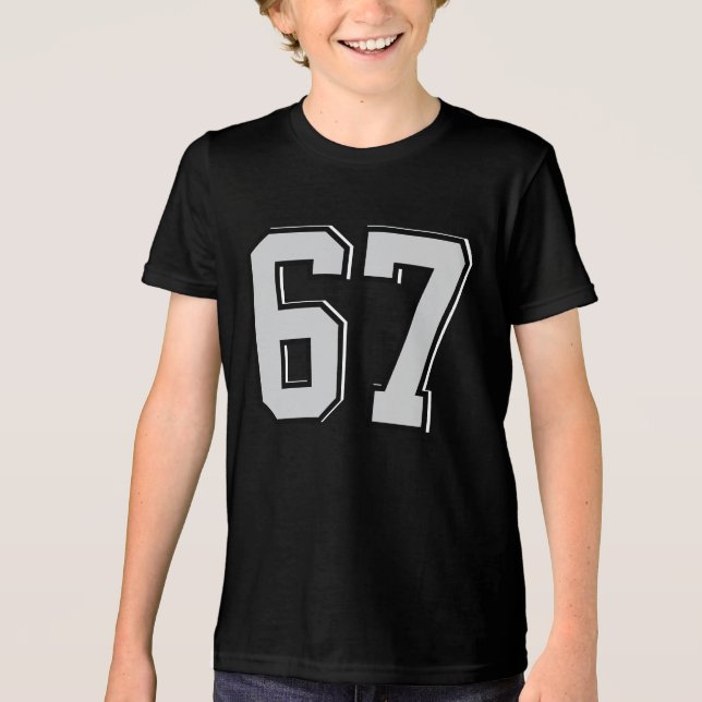 Camiseta Custom 67 Shirt Cute Number Design Tee (Frente)