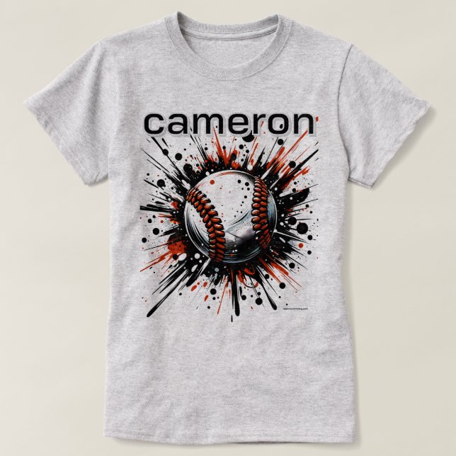Camiseta Custom Baseball Mom Tee - Baseball Graphic Tee (Frente do Design)