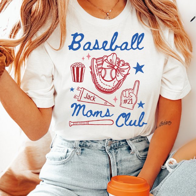 Camiseta Custom Baseball Moms Club (Criador carregado)