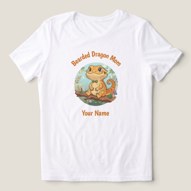 Camiseta Custom Bearded Dragon Mom (Design frontal)