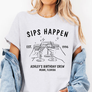 Camiseta Custom  Birthday Crew Birthday Trip Group Matching