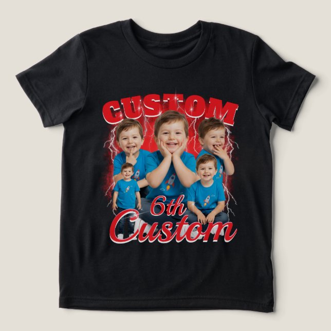 Camiseta Custom birthday gift bootleg for your Kid 90s (Design frontal)