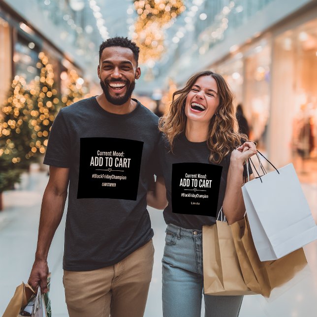 Camiseta Custom Black Friday Add to Cart Unisex (Criador carregado)