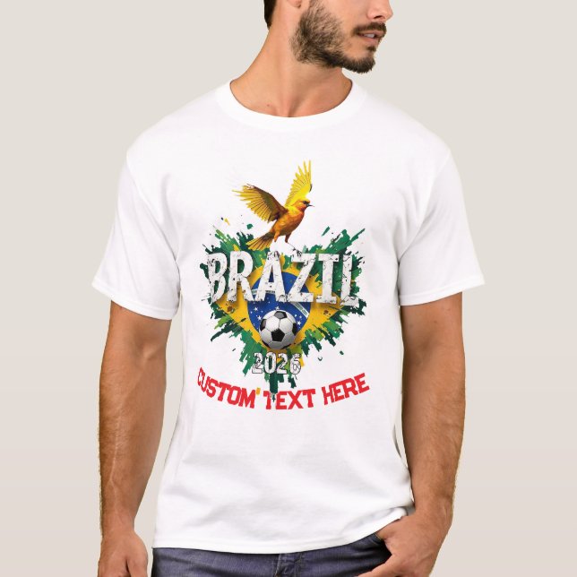 Camiseta Custom Brazil National Soccer Football Team Fan (Frente)