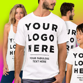 Camiseta Custom Business Logo and Text front and back