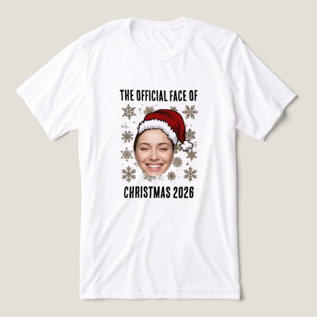 Camiseta Custom Christmas Face Design (Design frontal)