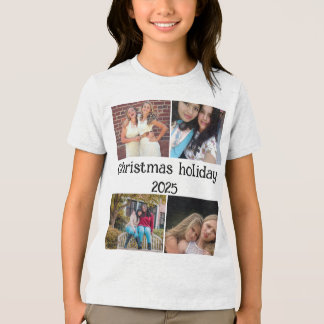 CAMISETA CUSTOM CHRISTMAS HOLIDAY 4 PHOTO COLLAGE