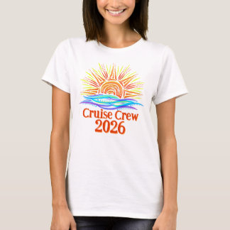 Camiseta Custom Cruise Crew Sun and Waves