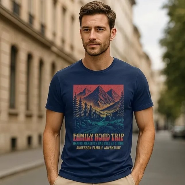 Camiseta Custom Family Reunion Road Trip Mountain (Custom family road trip matching shirts for your outdoor adventures. Retro style. Fun to wear. )