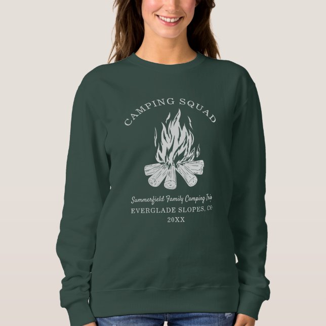 Camiseta Custom Family Vacation Campfire Camping Trip (Frente)