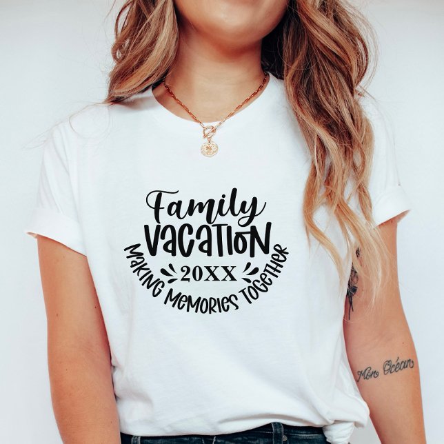Camiseta Custom Family Vacation; Making Memories Together (Criador carregado)