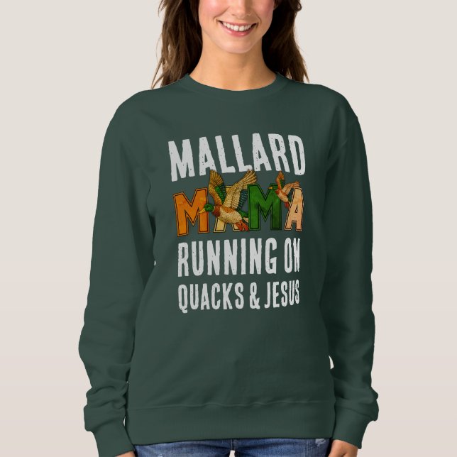 Camiseta Custom Faux Rhinestone MALLARD MAMA Duck Mom  (Frente)