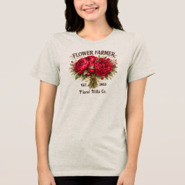 Camiseta Custom Flower Farmer Floral Business Personalized